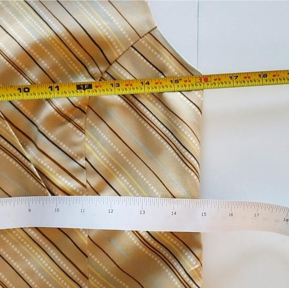 2 SHIFT DRESSES LINED BURGUNDY & OTHER IS CREAM BROWN TURQUOISE V NECKS SIDE ZIP - Picture 12 of 13